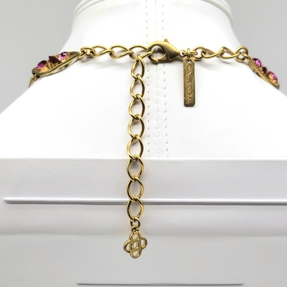 Oscar de la Renta Garnet + Ruby Swarovski Crystal Flower Statement Jewelry Set - Picture 10 of 13